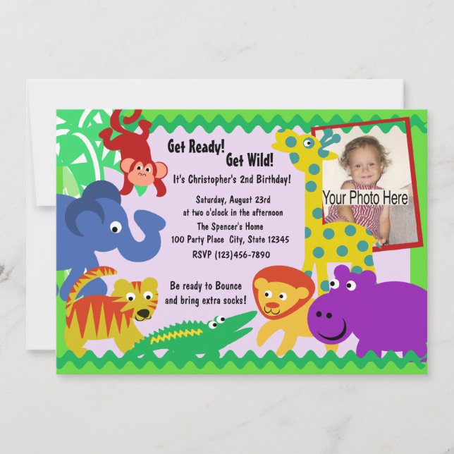 Convites J é para a selva (Frente)