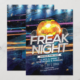 Convites Jack-O-Lantern Disco Ball Freak Night Halloween