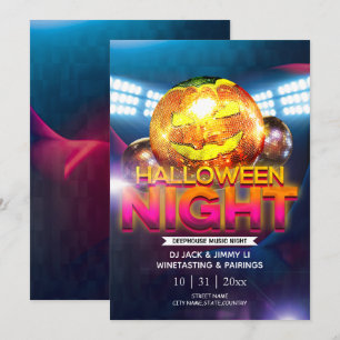 Convites Jack-O-Lanterna - Festa de Dia das Bruxas Adultas