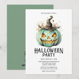 Convites Jack-o-Lanterna, Festa de Mint Halloween Spooky