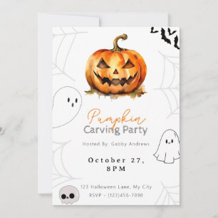 Convites Jack-O' Lanterna Pumpkin Carving Party
