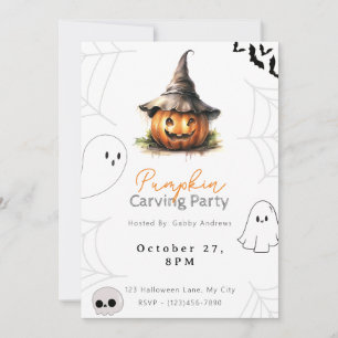 Convites Jack-O' Lanterna Pumpkin Carving Party