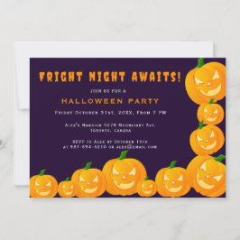 Convites Jack o' lanterna Purple & Orange Halloween Party