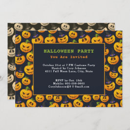 Convites Jack o' Lanternas e Ghost Pumpkins Festa de Hallow