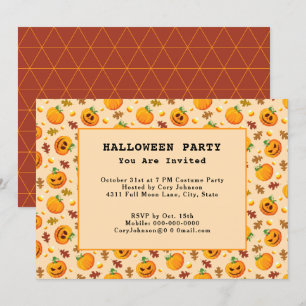 Convites Jack o' Lanternas Pumpkins Festa de Halloween de o