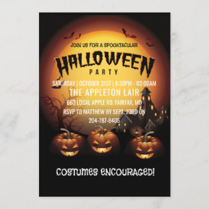 Convites Jack O Lanterns Casa Assombrada Festa de Halloween