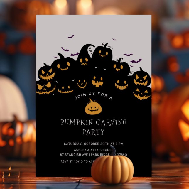 Convites Jack O'Lantern Pumpkin Carving (Criador carregado)