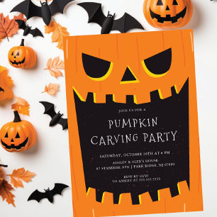 Convites Jack O'lantern Pumpkin Carving Halloween