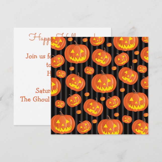 Convites Jack O'Lanterns! (Frente/Verso)