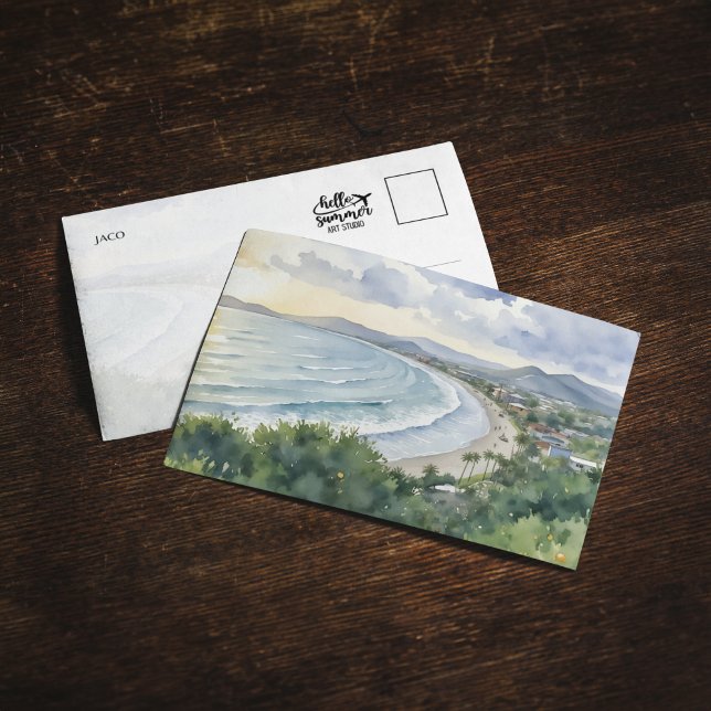 Convites Jaco Beach Costa Rica Watercolor Postcard (Criador carregado)