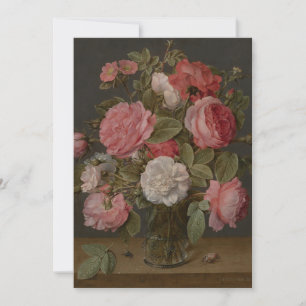 Convites Jacob van Hulsdonck - Rosas em um Vaso de Vidro