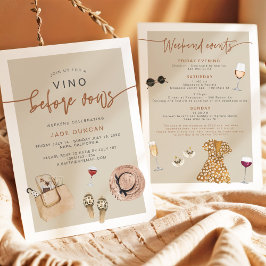 Convites JADE Bohemian Napa Vinho País Bachelorette Invivit