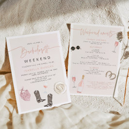 Convites JADE Wine Cowgirl Country Bachelorette Itinerary