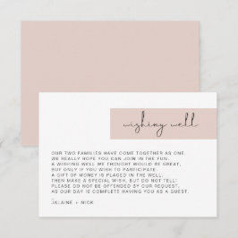 Convites JALAINE Modern Blush Pink Wishing Card