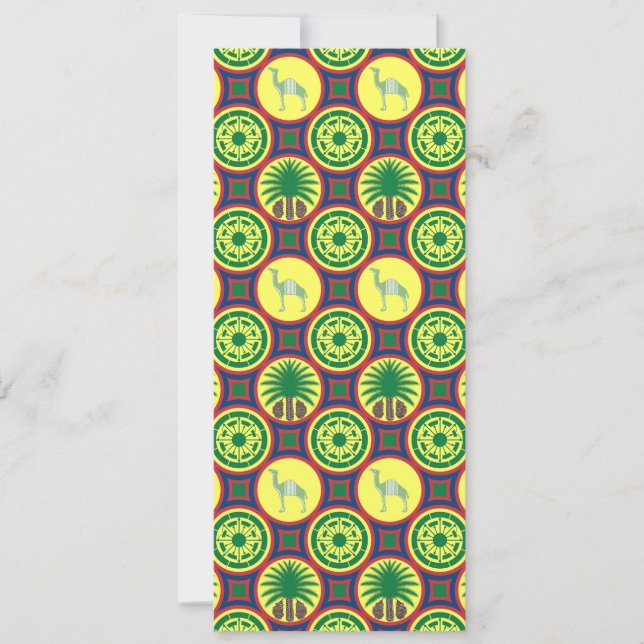 Convites Jamahiri ® Libya | Africa Pattern  (Frente)