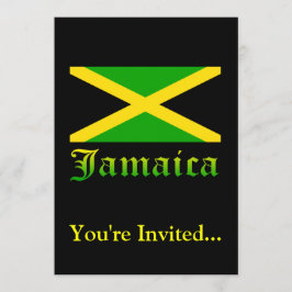 Convites Jamaica Flag, Black, Green and Yellow