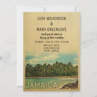 Jamaica Wedding Invitation Vintage Century - Médio