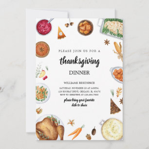 Convites Janta de Ação de Graças