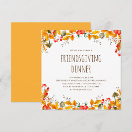 Convites Janta de Ação de Graças. Banquete de amizade. Outo
