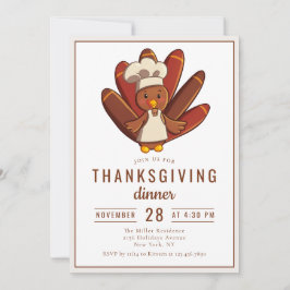 Convites Janta de Ação de Graças Chef Turco