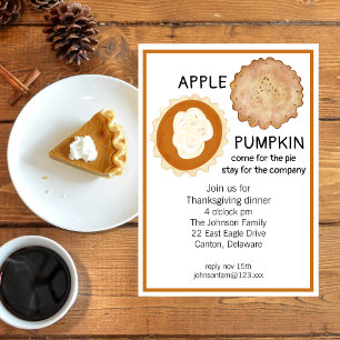 Convites Janta e empate de Ação de Graças