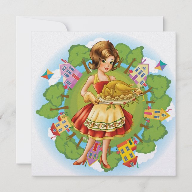 Convites Janta Turquia - Ação de Graças - Natal - SRF (Frente)