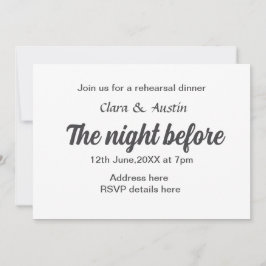Convites Jantar a noite antes do mínimo simples