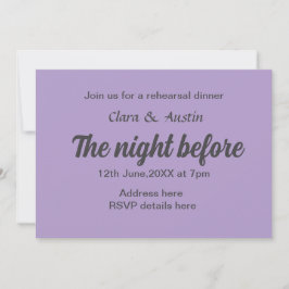 Convites Jantar a noite antes do mínimo simples