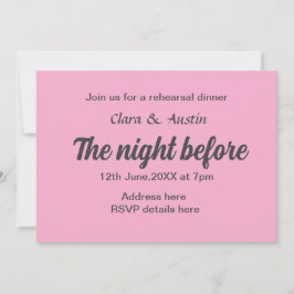 Convites Jantar a noite antes do mínimo simples