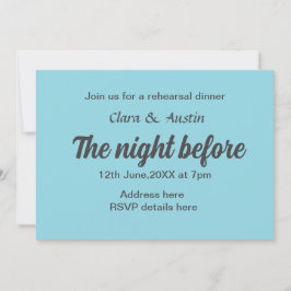 Convites Jantar a noite antes do mínimo simples
