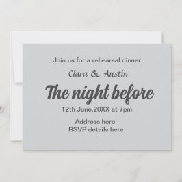 Convites Jantar a noite antes do mínimo simples