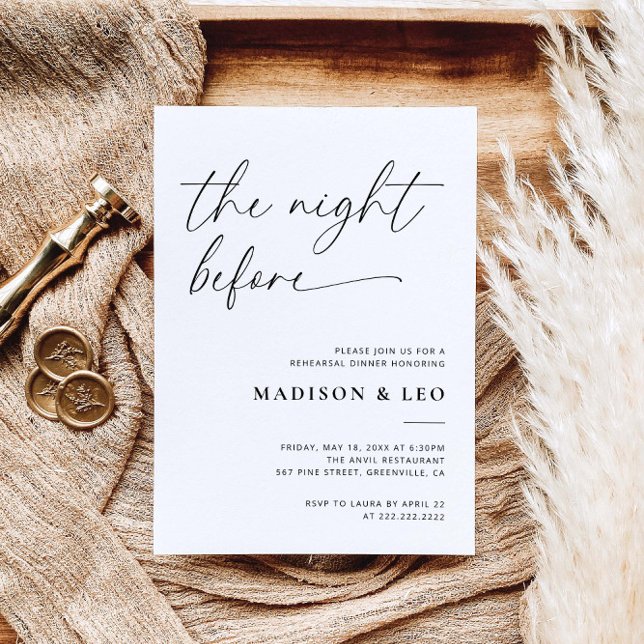 Convites Jantar Da Noite Anterior (Criador carregado)