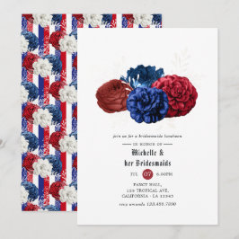 Convites Jantar das Damas de Honra Vermelho Branco e Azul 4