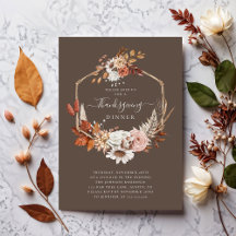 Jantar de Ação de Graças com Floral de Outono Eleg