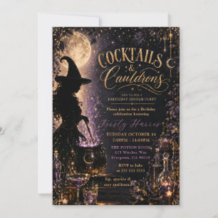 Convites Jantar de Aniversário Cocktails & Caldeirões