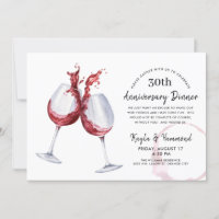Jantar de Aniversário de Ocorrência de Vinho Tinto