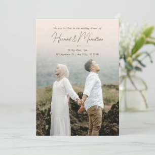 Convites Jantar de casamento moderno simples e elegante com