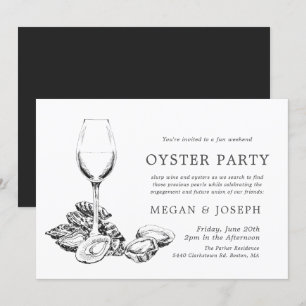 Convites Jantar de Engajamento Oyster Pearl