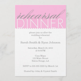 Convites Jantar de ensaio