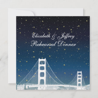 Convites Jantar de Ensaio com Silhueta de San Fran e Estrel