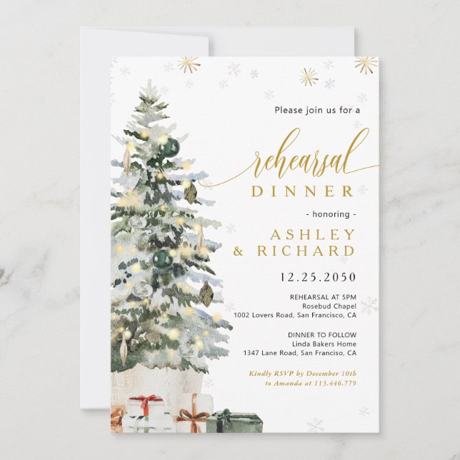 Convites Jantar de Ensaio da Árvore de Natal (Frente)