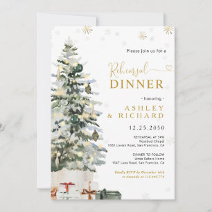 Convites Jantar de Ensaio da Árvore de Natal