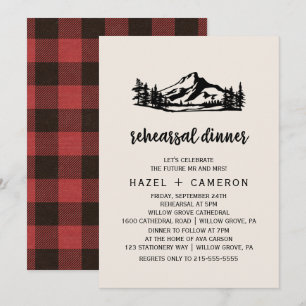 Convites Jantar de ensaio da xadrez do búfalo da região