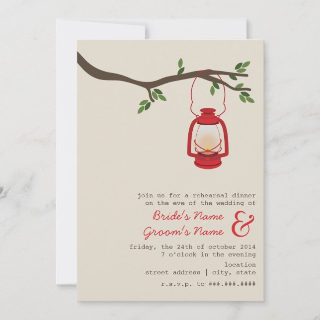 Convites Jantar de ensaio de acampamento da região selvagem (Frente)