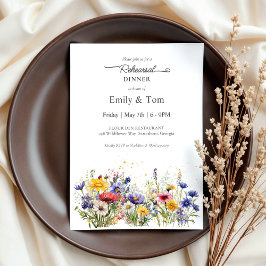 Convites Jantar de Ensaio de Boho Chic Moderno com Flores S