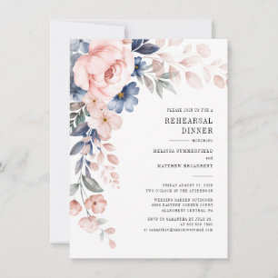 Convites Jantar de Ensaio de Casamento com Aquarela Floral