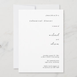 Convites Jantar de Ensaio de Casamento com Caligrafia Minim