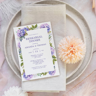 Convites Jantar de Ensaio de Casamento com Elegantes Hortên