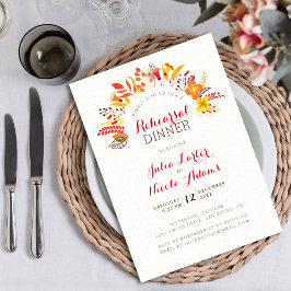 Convites Jantar de Ensaio de Casamento com Folhagem de Flor