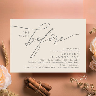 Convites Jantar de Ensaio de Casamento com Letra Elegante C